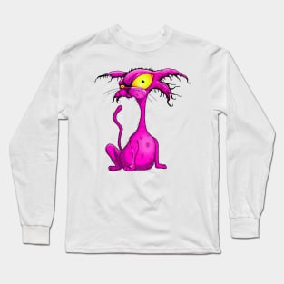 2 Side Angry Cat Long Sleeve T-Shirt